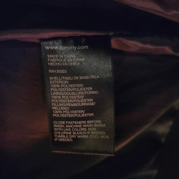 TOMMY HILFIGER Boy's Jacket Coat (8) Small -Blue- Zipper Baseball/Varsity style - Picture 4 of 7